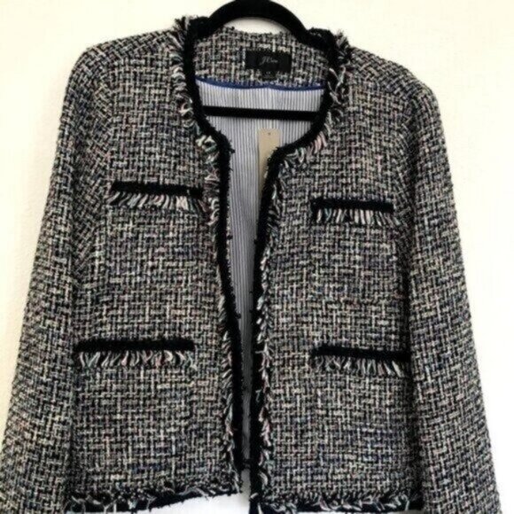 J. Crew Lady Tweed Jacket Multi Color Size 14 NWT - Picture 4 of 10